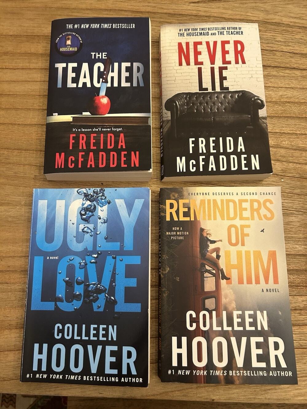 Coleen Hoover & Freida McFadden Authors Lot Of 4 Murder Mystery Paperback Books